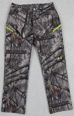 Under Armour Pants Men's XL Scent Control Fleece Lined Mossy Oak Treestand • $49.99