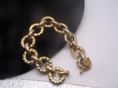 Dolce Vita 18kgp/bz Chunky Interlocking Chain Bracelet 8 Inch • $49.50