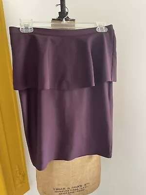 £11.50 • Buy Topshop Burgundy Peplum Pencil Skirt Size 10
