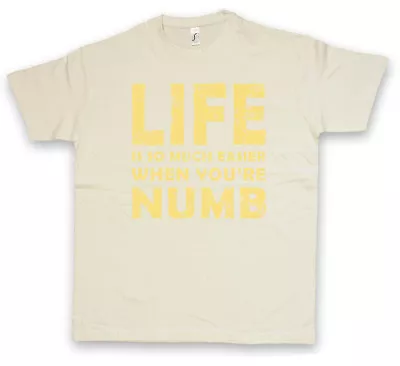 LIFE IS SO MUCH EASIER WHEN YOU ARE NUMB T-SHIRT Mr. Hacker E Robot Corp Allsafe • £21.54