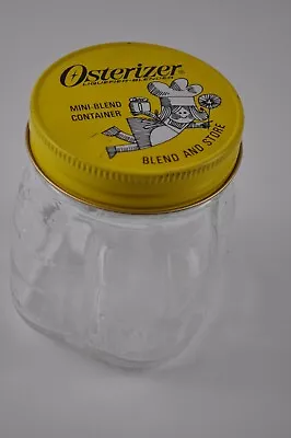 Vtg OSTER OSTERIZER Mini-Blend 8 Oz Container Blend Store Glass Jar Metal Lid • $14