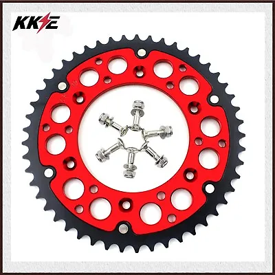 KKE 50T Hybrid Chain Sprocket For CR125R 250R CRF 250R 450X 450R CRF450X Red • $59.99