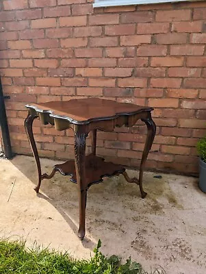 Antique Elegant Victorian Occasional Table With Cabriole Decorated Legs • £495