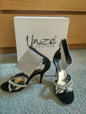 BNIB Boutique Unze Couture Embellished Angle Cuff Heels - Size 3 • £18