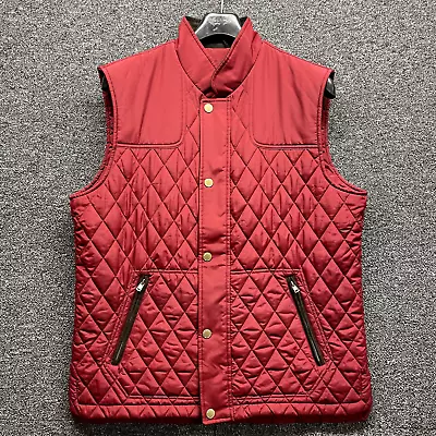 Orvis Quilted Gilet Mens Large Red Bodywarmer Waistcoat Vest Country • £36.99