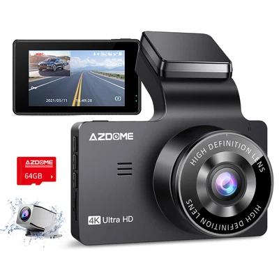 $99.99 • Buy AZDOME Car Dash Cam 4K UHD 3840x2160P WiFi & GPS Video Recorder Camera Dual Lens