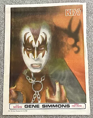 GENE SIMMONS (KISS) Poster From The News (Adelaide Newspaper) 1980 • $50