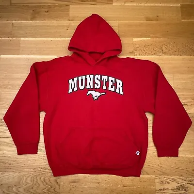 Russell Athletic Munster Mustangs USA Hoodie M Jumper Sweatshirt College Hockey • £16.09