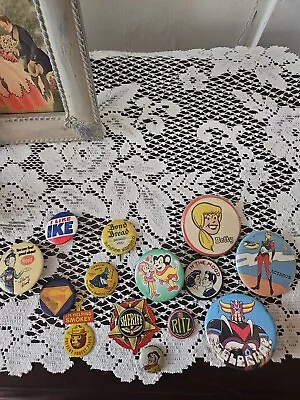 VINTAGE LOT OF PINBACKS - Mighty Mouse Betty (Archie Comics) Superman Etc.   • $19.99