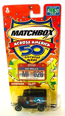 2001 Matchbox Across America 50th Birthday Michigan 1921 Ford Model T NEW • $14.99