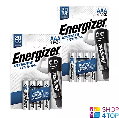 8 Energizer AAA Ultimate Lithium L92 Batteries Blister 1.5V Mignon Stilo New • $50.62