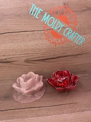 Rubber Latex Mould Flower Tea Light Candle Holder Floral Craft Mold DIY • £8.50