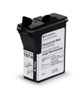 £72.54 • Buy  Pitney Bowes 797-0 Fluorescent RED Ink Cartridge K700 Series GENUINE SEALED!
