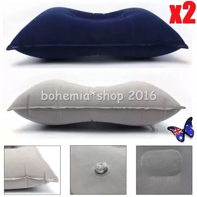 $12.20 • Buy 2x Portable Ultralight Inflatable Air Pillow Cushion Travel Hiking Camping Rest