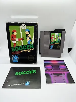 Soccer Nintendo Complete NES Black Box Hang Tab 5 Screw Near Mint Cart & Manual • $199.99