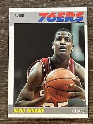 DAVID WINGATE RC 1987 PHILADELPHIA 76ERS 87-88 FLEER BASKETBALL #125 Of 132 NRMT • $1.01