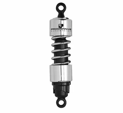 Progressive 412 Chrome 13  Heavy Duty Rear Shocks For 83-06 Harley Touring FLHR • $299.95