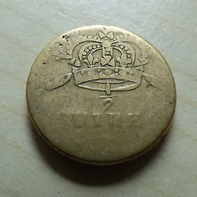 £19.99 • Buy George II 1/2 Half-Guinea Coin Weight Brass Token (myrefn15680B)