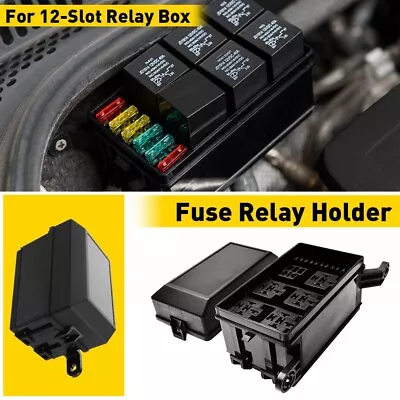 Fuse Relay Box 6 Road 6-Slot Car Trunk Marine ATC/ATO Block Holder Universal • $14.99