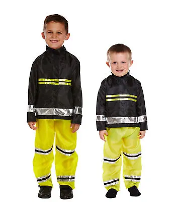 £8.95 • Buy Fire Fighter Fireman Sam Dressing Up Costume Fancy Dress Boys Toddlers Age 3-12