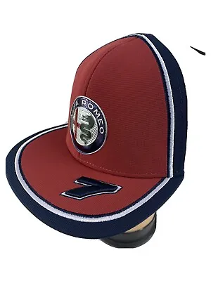 Alfa Romeo F1 Team Cap Baseballcap Umbrella Hat Snapback Kimi Raikkonen 7 • £25.83