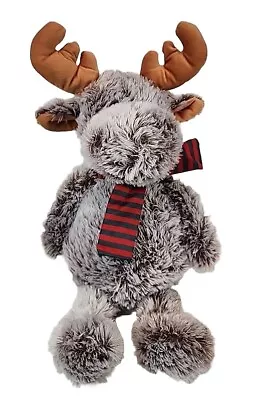 Plush Moose With Red And Green Scarf - 21 Inches Long • $7.95