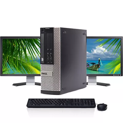 Dell I3 Desktop Computer 16GB RAM 2TB HDD 512GB SSD Wi-Fi 24  LCD Windows 10 Pro • $288