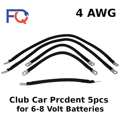 4 AWG Club Car Precedent Golf Cart Battery Cables Set 5pcs 6-8 Volt 2004 And Up • $33