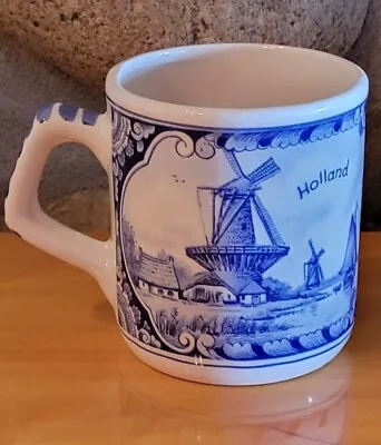 $7.49 • Buy Vintage Argo Delft Blauw Holland Dutch Windmill Coffee Cup Mug #348