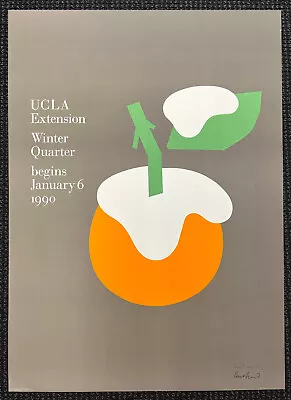 Rare: 1990 Paul Rand UCLA EXTENSION POSTER Personally Autographed By The Artist • $1999