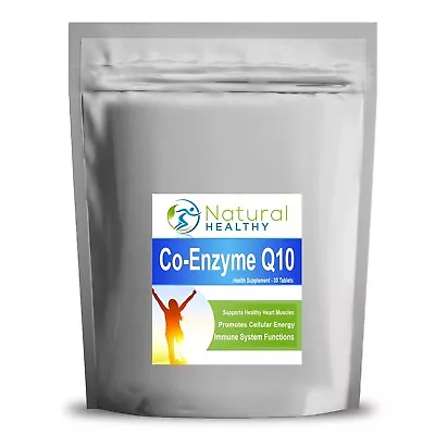 60 Co-Enzyme TABLETS - CoQ10 Ubiquinol 30mg CoQ10 Antioxidant Heart Energy Pill • £7.99