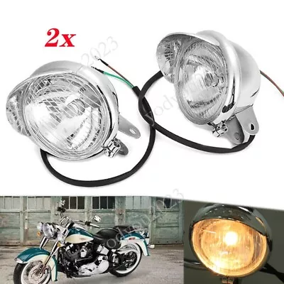 Chrome Passing Fog Lights Fit For Kawasaki Vulcan VN 800 900 1500 1600 1700 2000 • $36.90