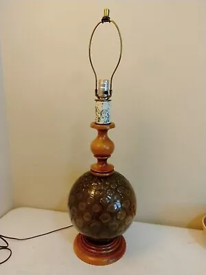 Vintage Amethyst Purple Glass Globe Table Lamp • $50