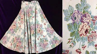 Vintage 80s 90s Claudine Bueche Full Circle Wrap Skirt Cottagecore Floral • $49.99