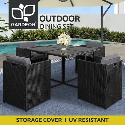 $519.95 • Buy Gardeon 5 PCS Outdoor Dining Set Table Chairs Patio Lounge Setting Furniture