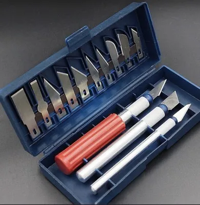 Hobby Knife Craft Razor Blade Set Kit Cutter Tool Exacto Precision Cutting USA • $10.95