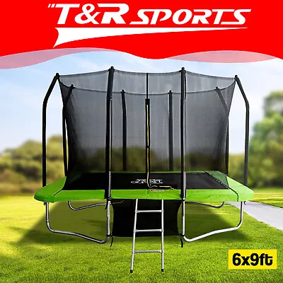 PoP Master 6FT X 9FT Rectangular Trampoline With Spring Ladder Safety Net Kids* • $479.99