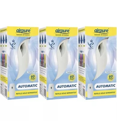 £9.99 • Buy 2 Airpure Automatic Air Freshener Spray Machine 60 Day Freshness Home / Office