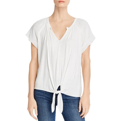 £5.17 • Buy Kim & Cami Womens White Short Sleeves V-Neck Shirt Blouse Top M  3250