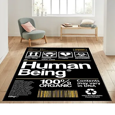 Human Being Rug Human Being Street Fashion Room Rug Fashion Inspired Streetw • $49.99