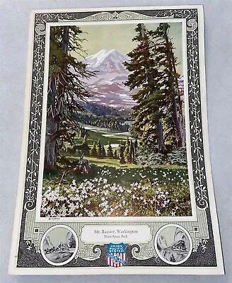 $74.99 • Buy Exceptional 1933 Union Pacific Railroad Mt. Rainier Washington Dining Car Menu 