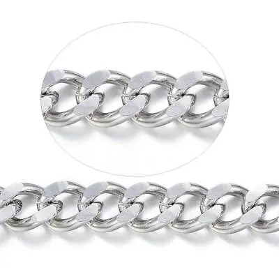 £44.99 • Buy Stainless Steel Jewellery Making Curb Chain Cut To Length  - By Metre