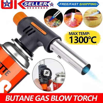 £6.69 • Buy Butane Gas Blow Torch Flamethrower Burner Welding Auto Ignition Camping BBQ Tool