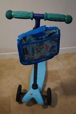 GENUINE Swiss Mini MICRO Scooter Blue 3 Wheels T Bar Handle Toddlers 2-4 Years • £27.95