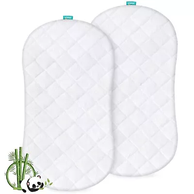 Bamboo Bassinet Mattress Pad Cover Fits For Halo Bassinest 2 Pack Waterproof • $19.99