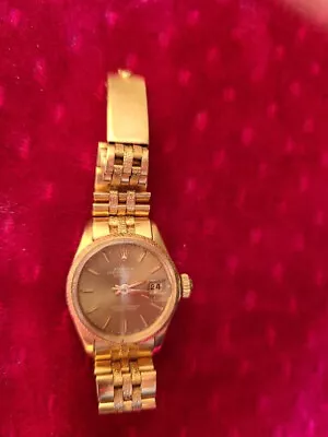  Vintage ROLEX Women's Oyster Perpetual Datejust Watch 18K Yellow Gold Automatic • $4390