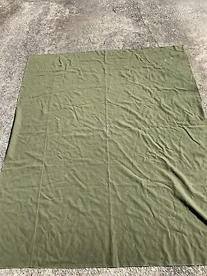 WW2 Vietnam Wool Blanket US Army  Military Vintage WWII Olive Green 66x79 • $32.99