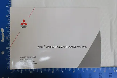 2018 Mitsubishi Maintenance Repair Service Book Log Owner's Manual Supplement S2 • $12.79