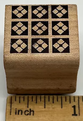 Magenta Quilt Block Patterns Wooden Rubber Stamp • $2.95