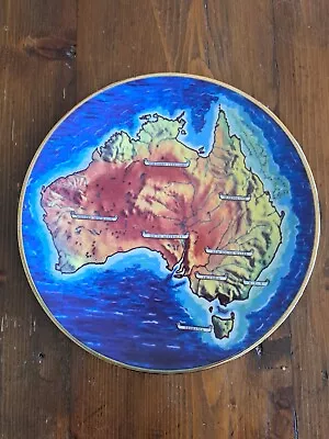 Display Plate - 1988 Limited Edition Danish Artists Plate - Map Of Australia • $9.63